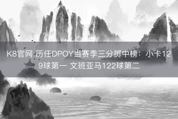 K8官网 历任DPOY当赛季三分掷中榜:小卡129球第一 文班亚马122球第二