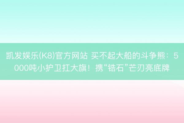 凯发娱乐(K8)官方网站 买不起大船的斗争熊：5000吨小护卫扛大旗！携“锆石”芒刃亮底牌